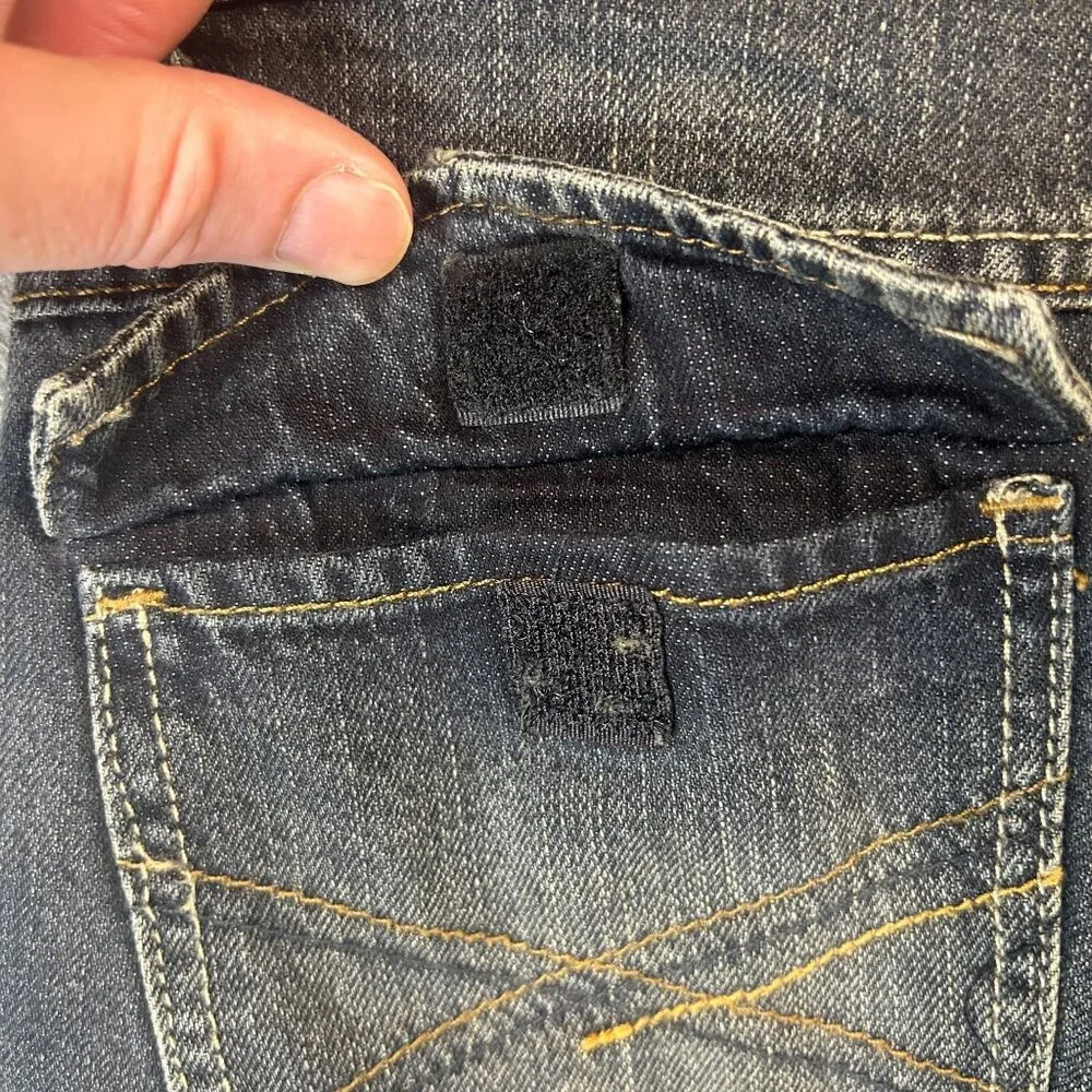 Wrangler Jeans Boys Loose Fit Dark Wash Adjustable Waistband Pants Size 10 - Picture 6 of 13